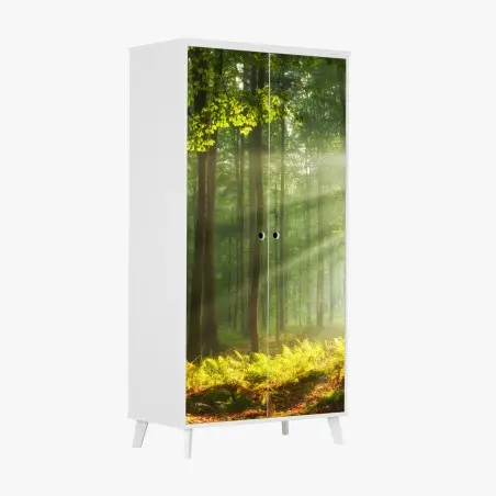 Schrankaufkleber sonniger morgenwald – Pixers®