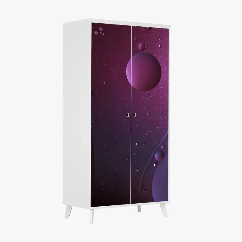 Schrankaufkleber violette kosmische sphären abstrakte kunst