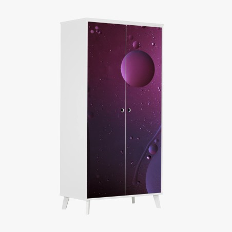 Schrankaufkleber violette kosmische sphären abstrakte kunst – Pixers®