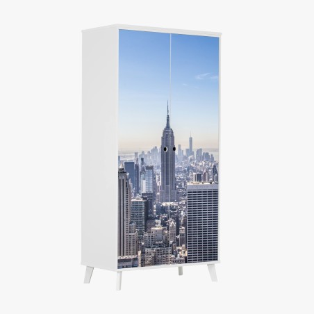 Schrankaufkleber New York skyline mit Empire State Building – Pixers®
