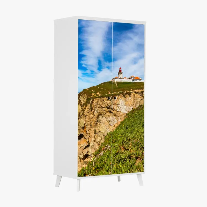 Schrankaufkleber leuchtturm auf den klippen von Cabo da Roca