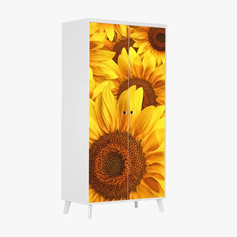 Schrankaufkleber goldene sonnenblumen