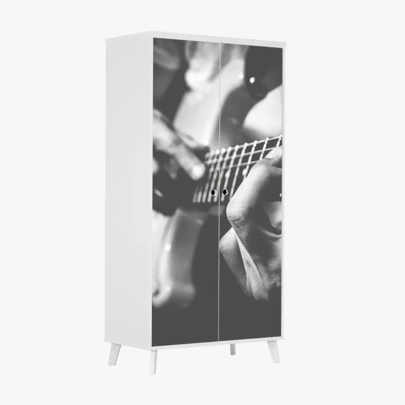 Schrankaufkleber monochrome gitarre nahaufnahme