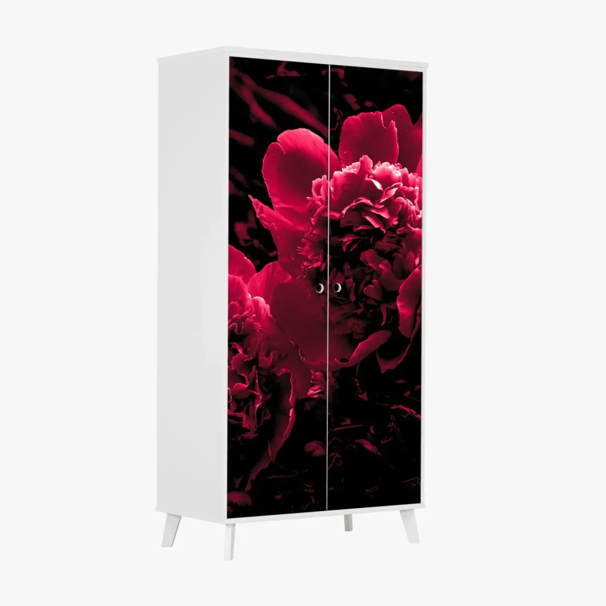 Schrankaufkleber stimmungsvolle rosa pfingstrosen – Pixers®