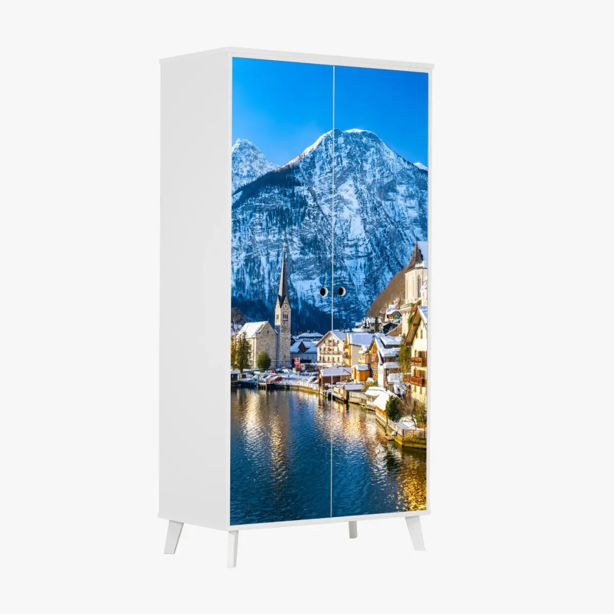 Schrankaufkleber winterruhe in Hallstatt — alpendorf am see – Pixers®