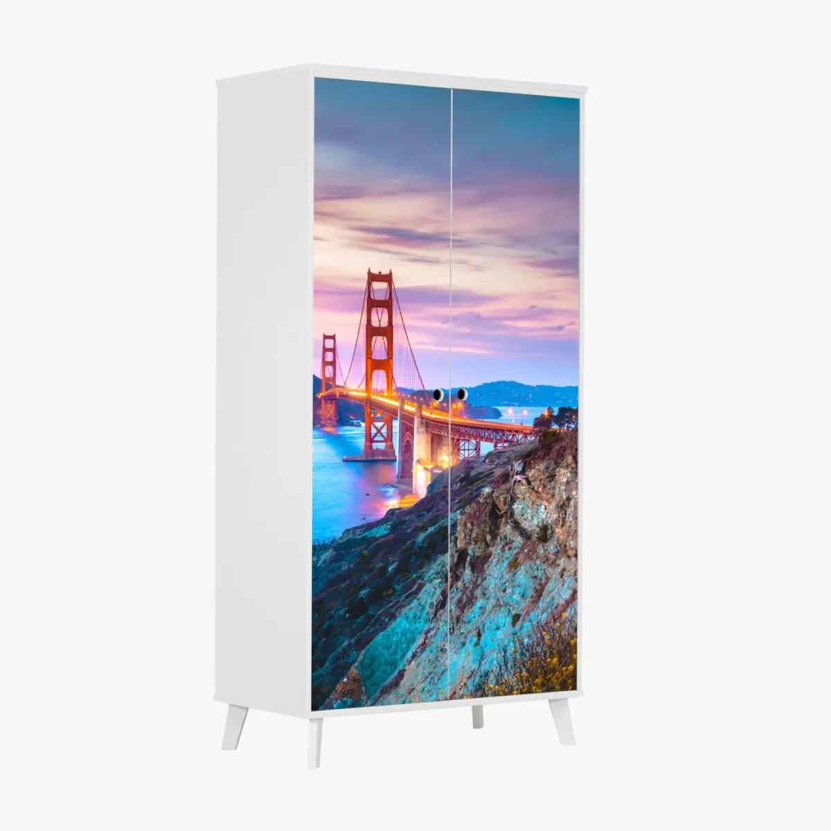 Schrankaufkleber Golden Gate Bridge bei dämmerung – Pixers®