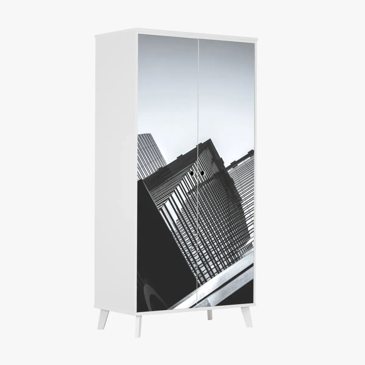 Schrankaufkleber Hongkong hochhaus perspektive – Pixers®