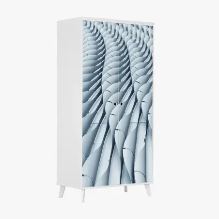 Schrankaufkleber abstraktes architektonisches fasadenmuster – Pixers®