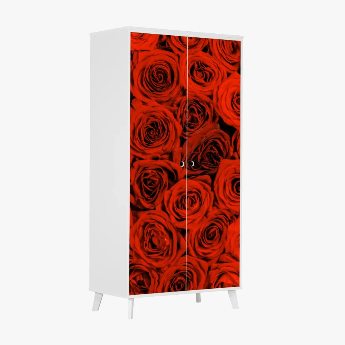 Schrankaufkleber prächtiger strauß roter rosen – Pixers®