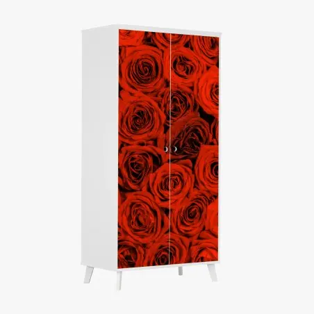 Schrankaufkleber prächtiger strauß roter rosen – Pixers®