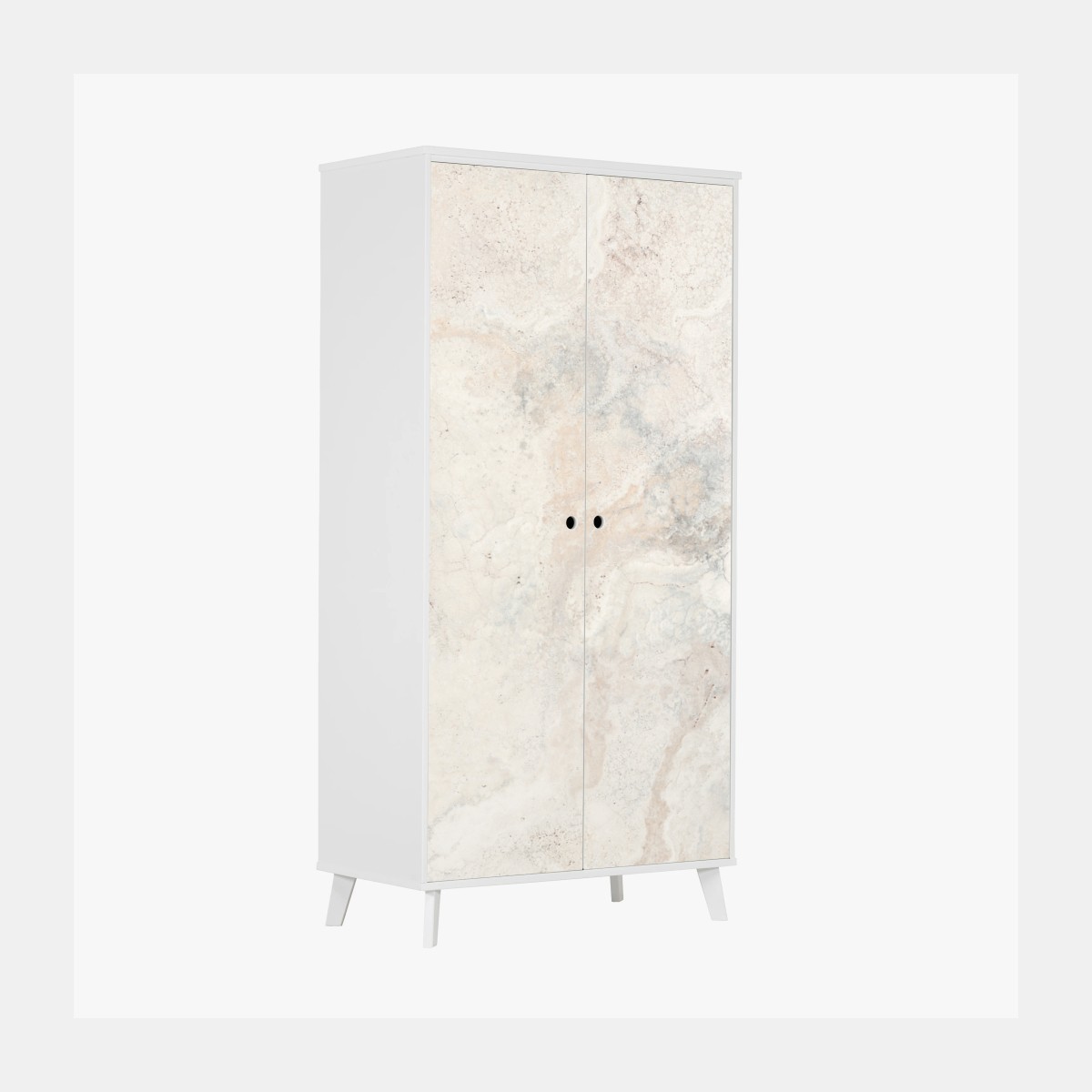 Schrankaufkleber weiche beige marmorstruktur – Pixers®
