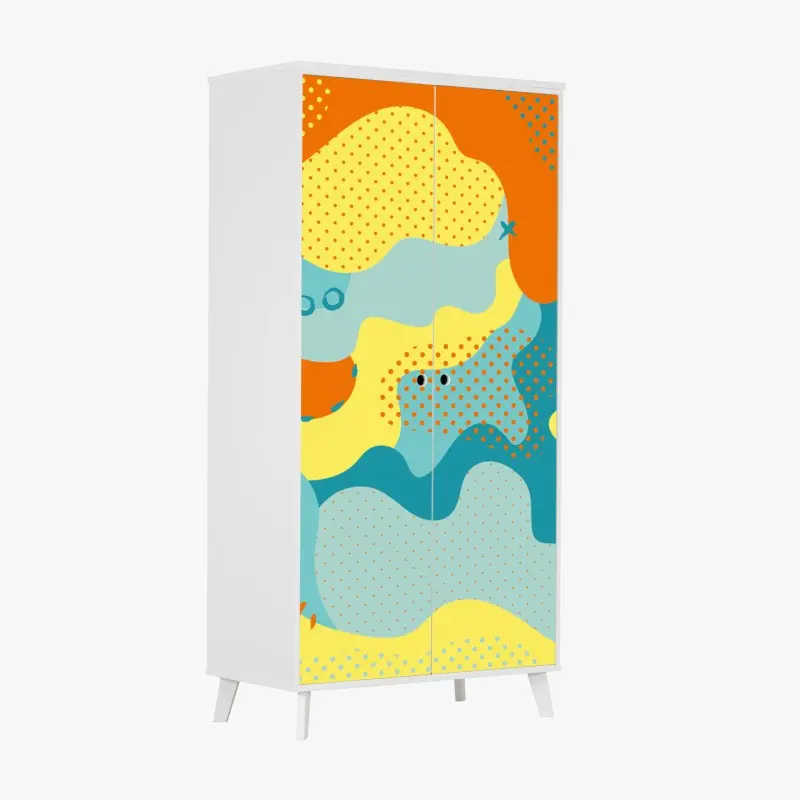 Schrankaufkleber lebendige abstrakte pop-art-komposition