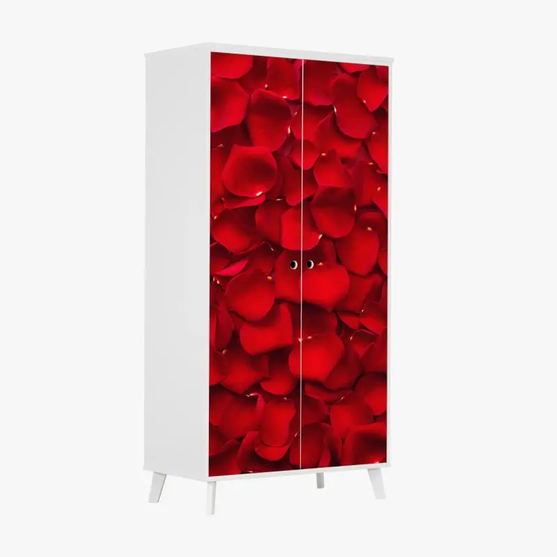 Schrankaufkleber rote rosenblätter hintergrund