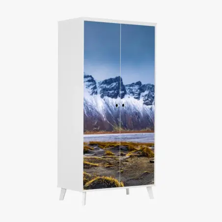 Schrankaufkleber panorama Vestrahorn bei Stokksnes – Pixers®