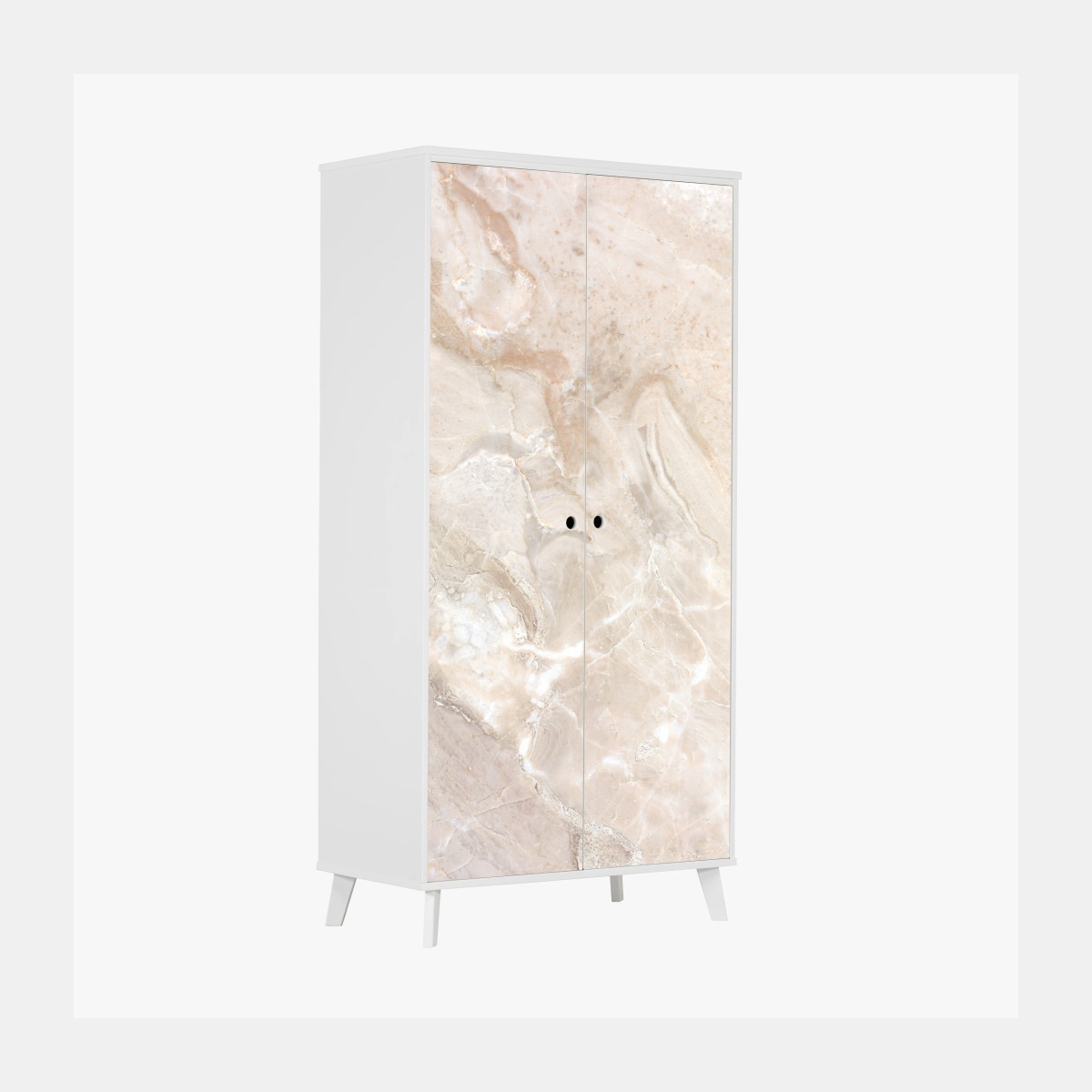 Schrankaufkleber beige marmorstruktur – Pixers®