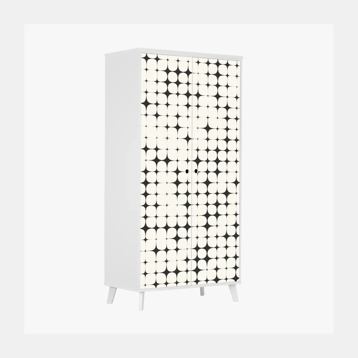 Schrankaufkleber monochromes geometrisches punktmuster – Pixers®