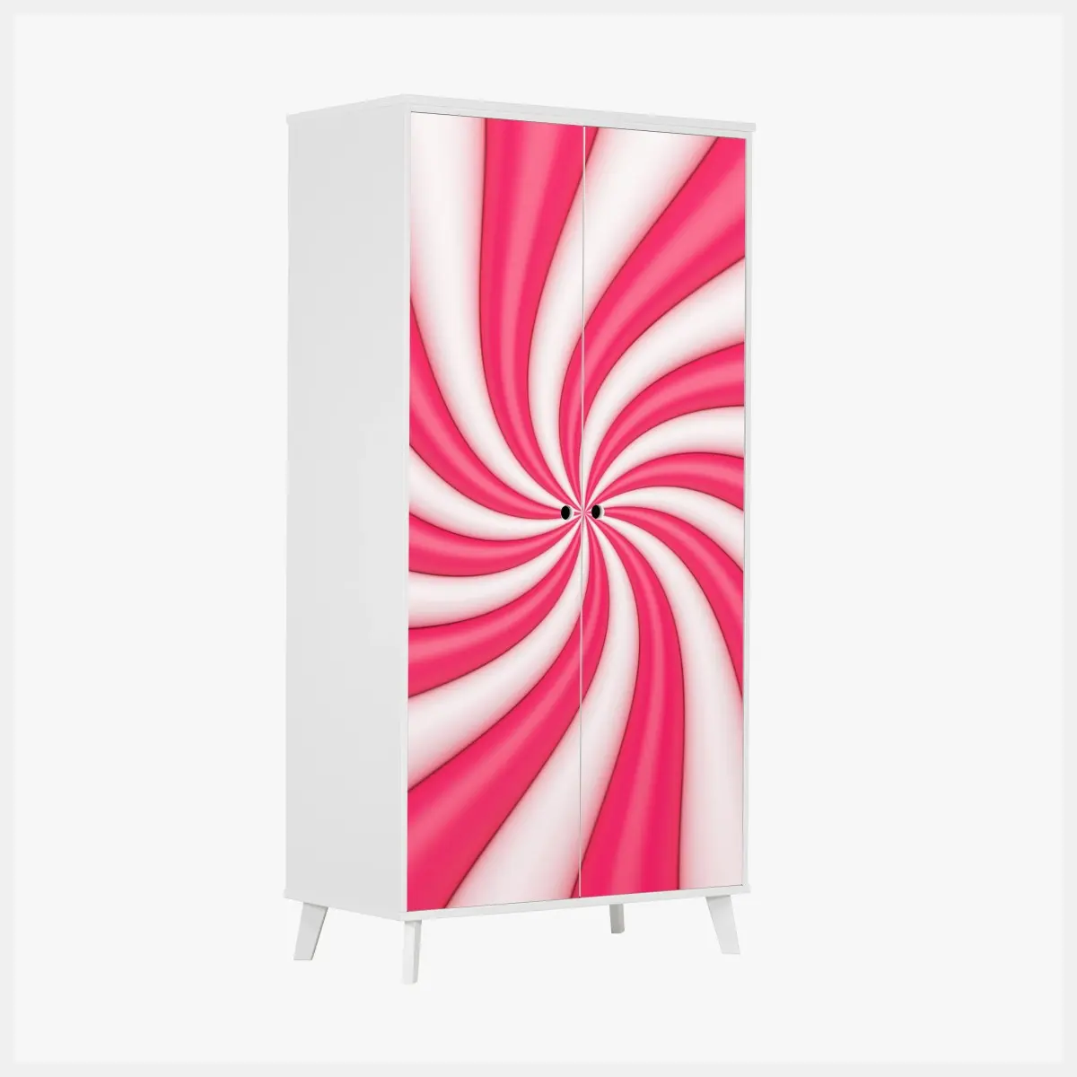 Schrankaufkleber rosa bonbonspirale – Pixers®