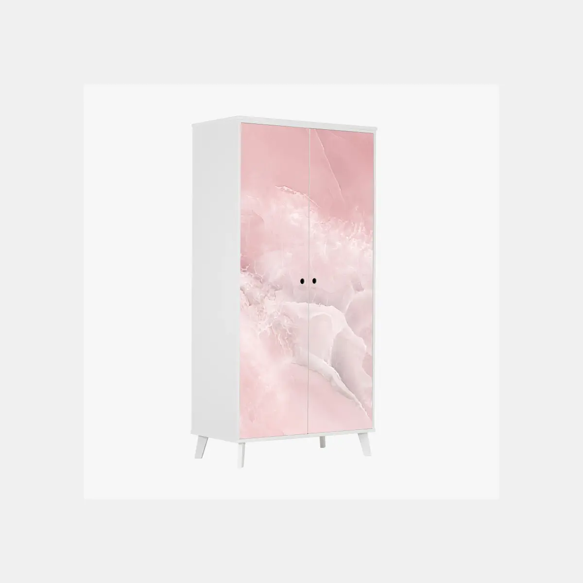 Schrankaufkleber zarte rosa marmortextur – Pixers®