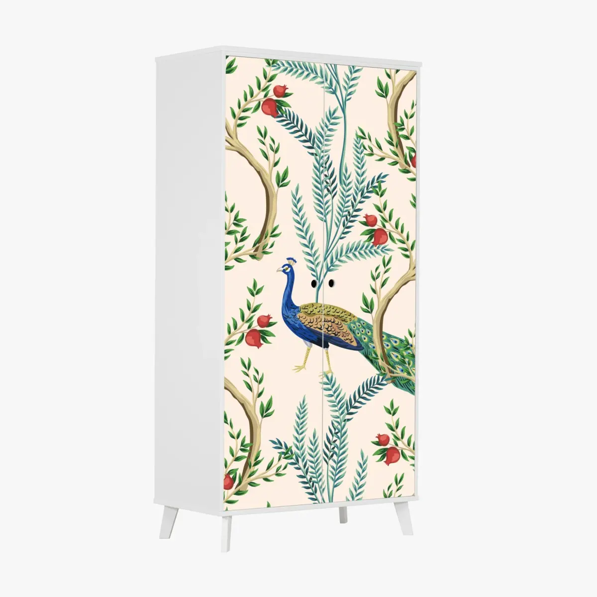 Schrankaufkleber pfau zwischen granatästen – Pixers®