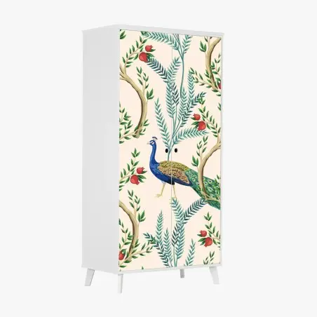 Schrankaufkleber pfau zwischen granatästen – Pixers®