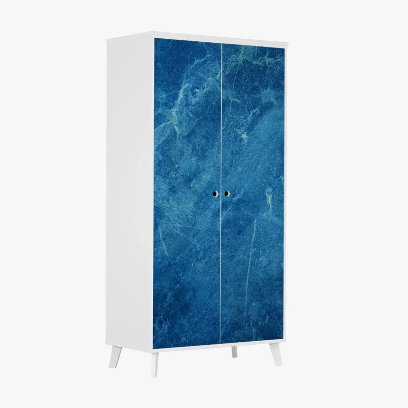 Schrankaufkleber tiefblaue marmortextur