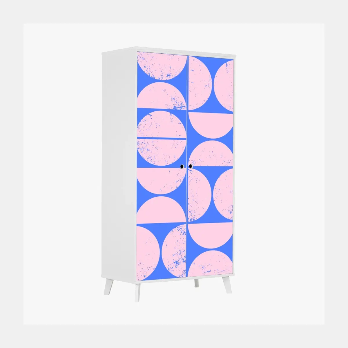 Schrankaufkleber pastell geometrisches kreismuster – Pixers®