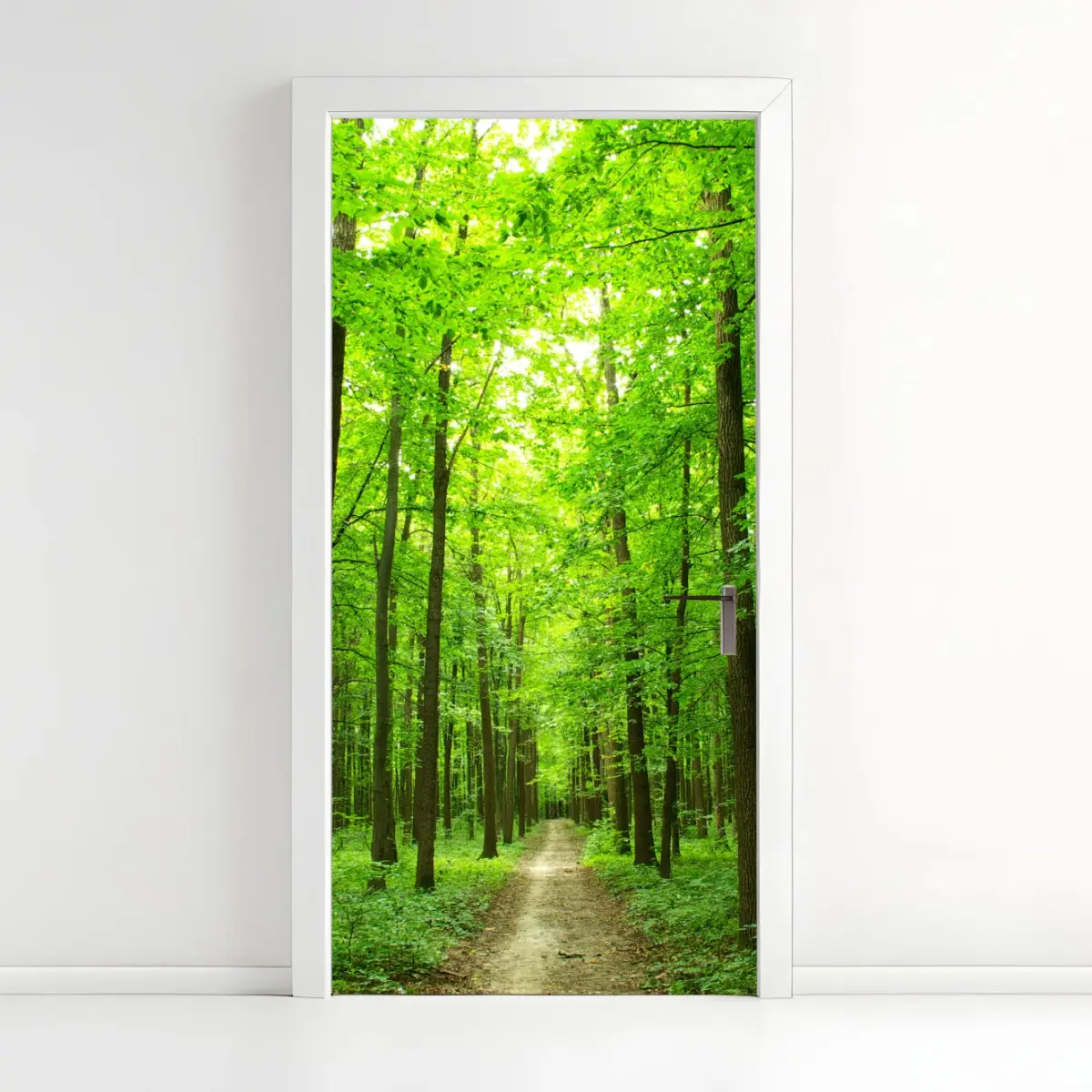 Türaufkleber ruhiger waldpfad – Pixers®