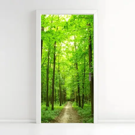 Türaufkleber ruhiger waldpfad – Pixers®