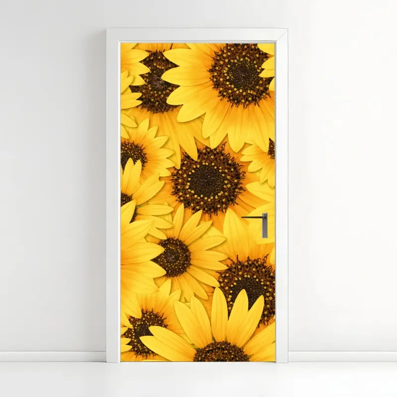 Türaufkleber goldene sonnenblumen