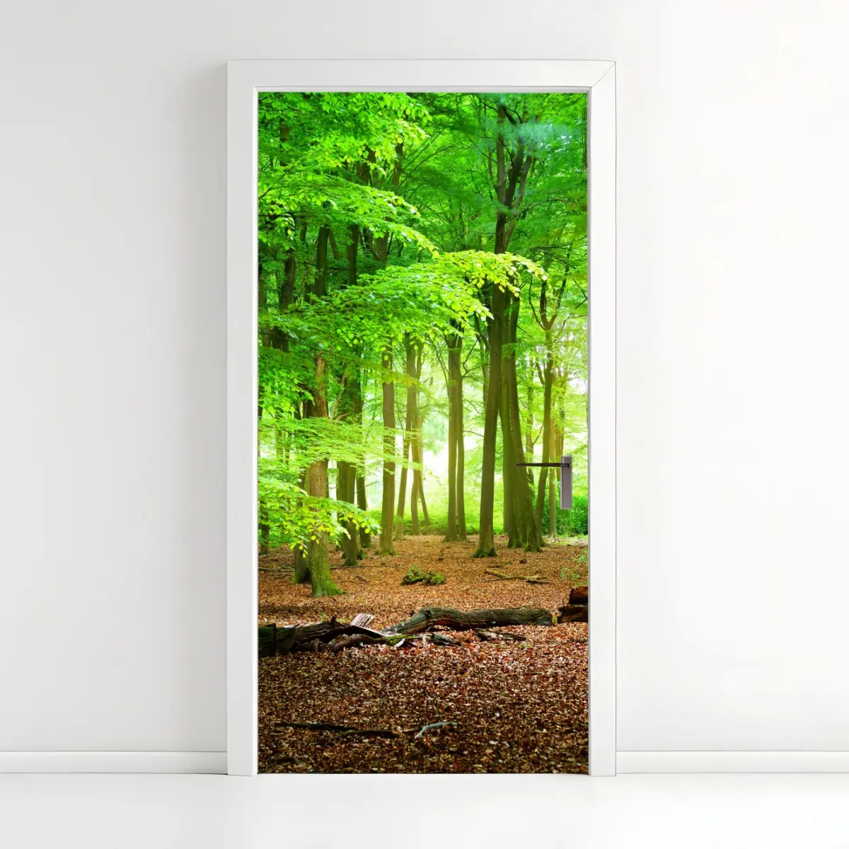 Türaufkleber sonnendurchfluteter grüner wald – Pixers®