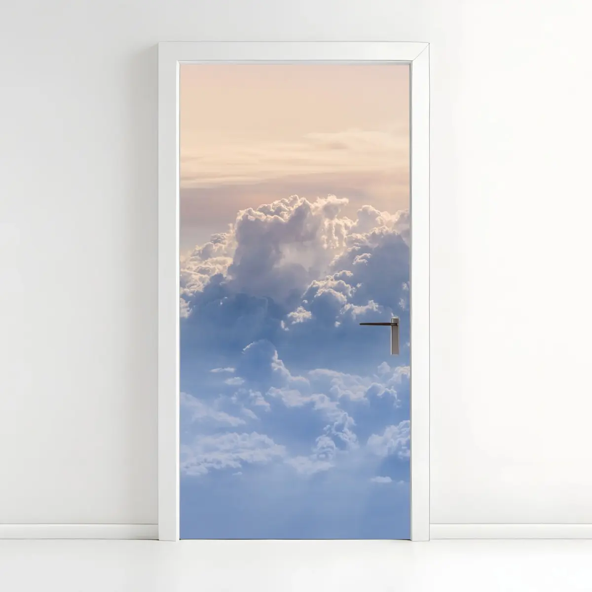 Türaufkleber sanfte wolken über dem blauen himmel – Pixers®