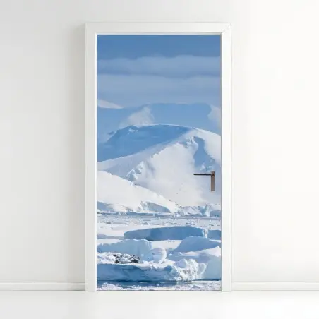 Türaufkleber verschneite berglandschaft – Pixers®
