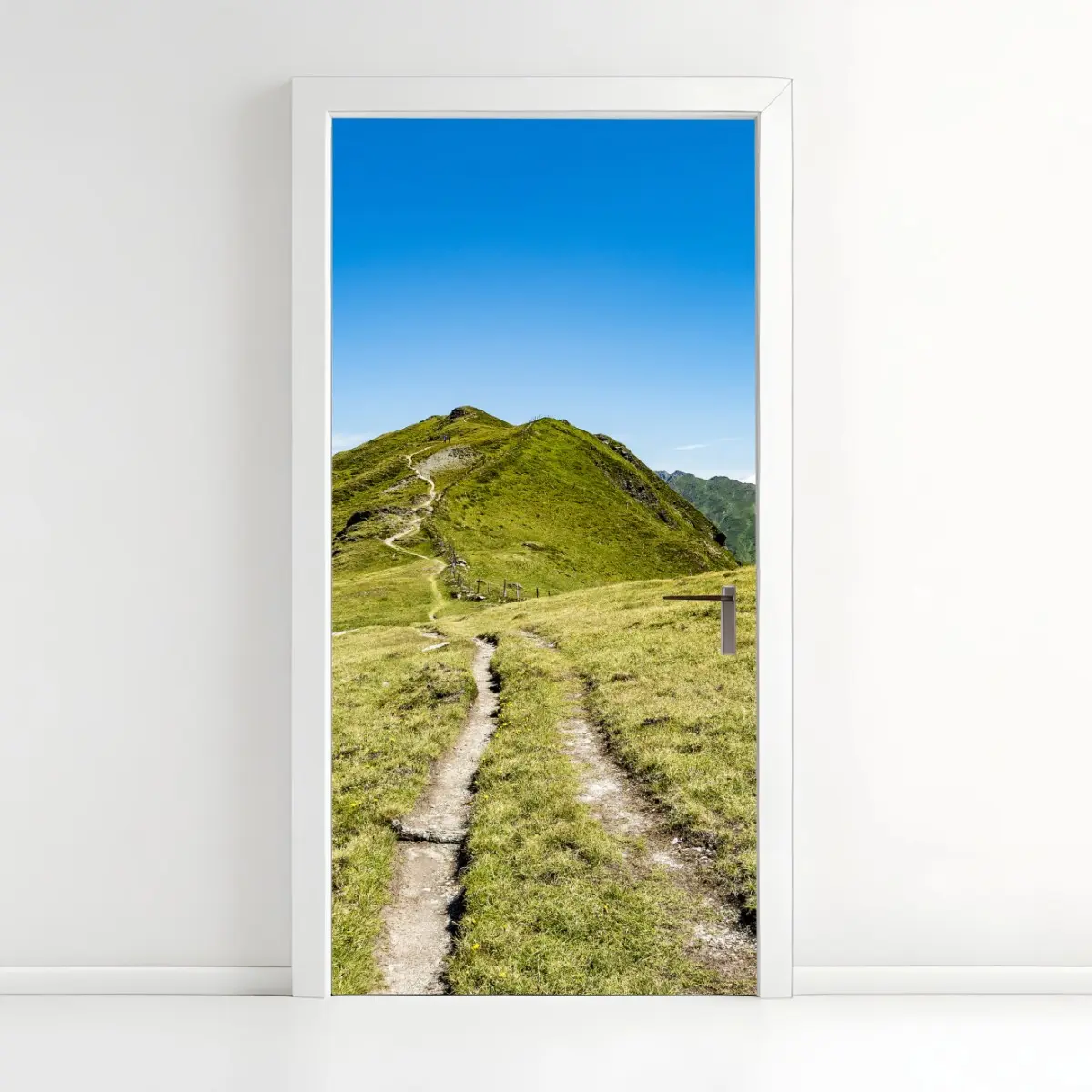 Türaufkleber gewundener wanderweg im Zillertal – Pixers®