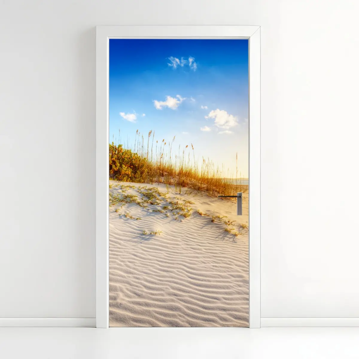 Türaufkleber sonnenuntergang über sanddünen von Grace Bay – Pixers®