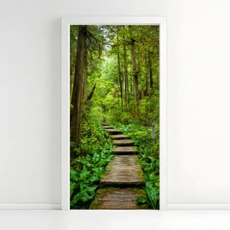 Türaufkleber ruhiger waldsteg – Pixers®