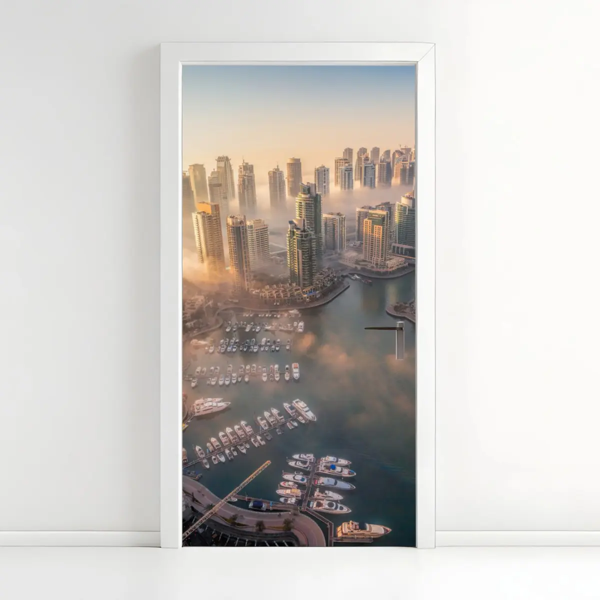 Türaufkleber Dubai marina sonnenuntergang – Pixers®