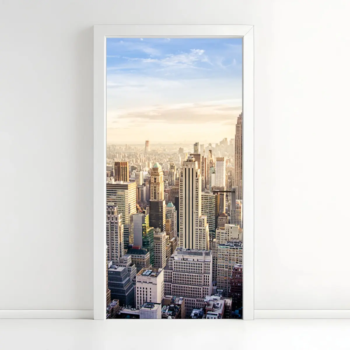 Türaufkleber New York skyline im morgenlicht – Pixers®