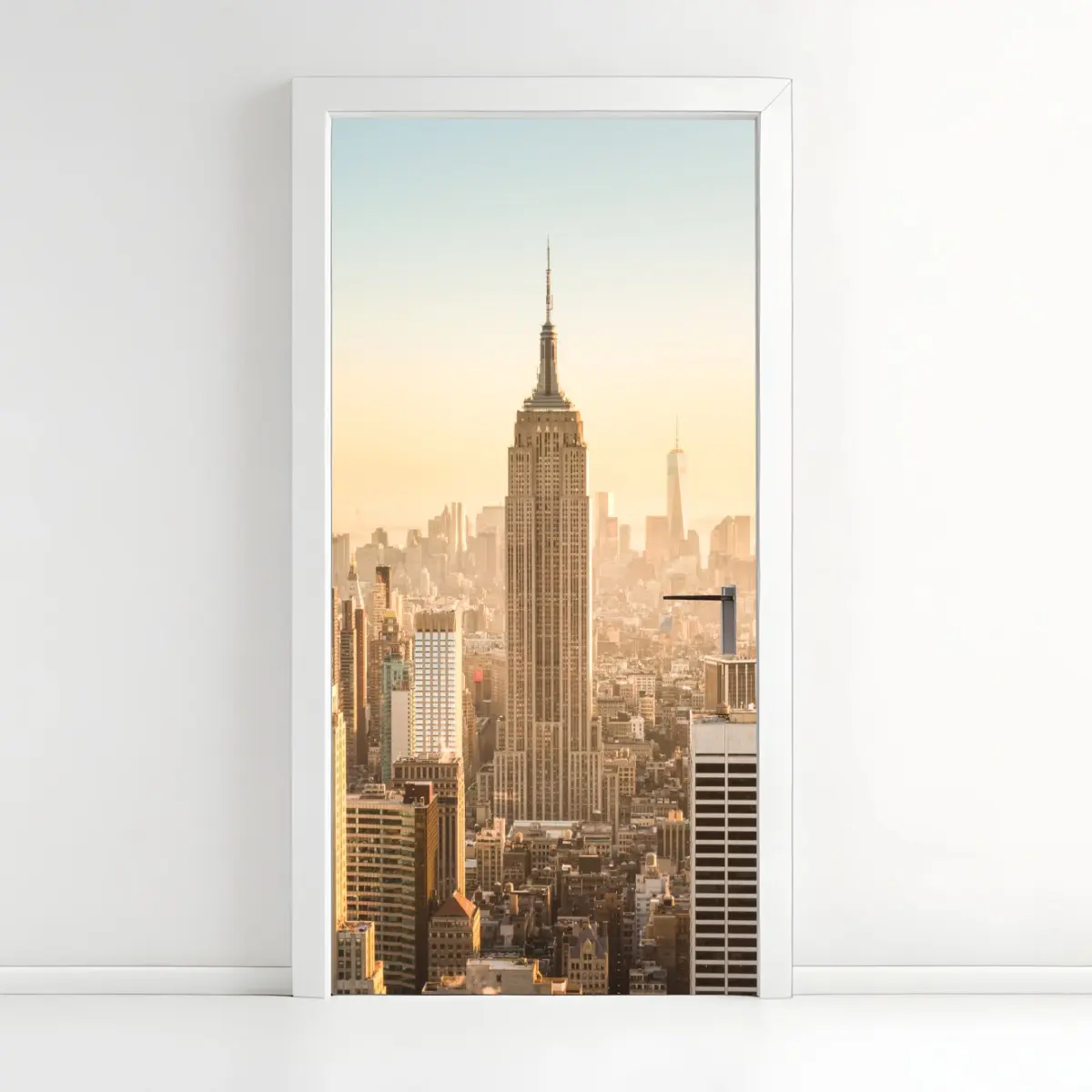 Türaufkleber New York skyline im goldenen licht – Pixers®