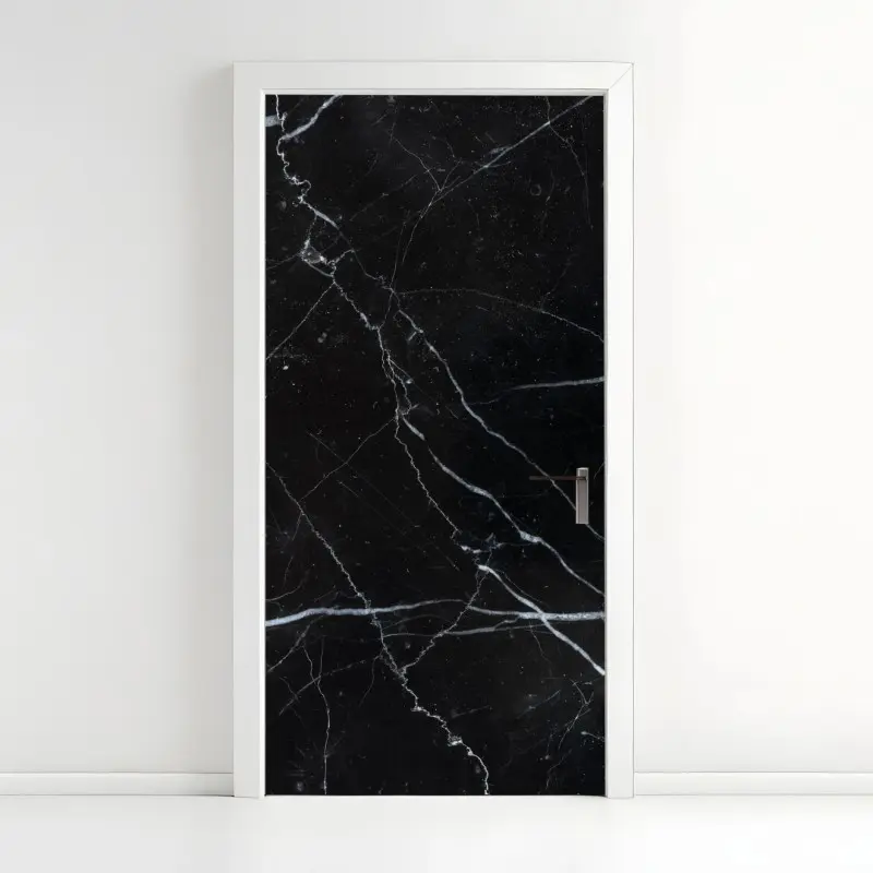 Türaufkleber schwarze marquina marmorstruktur für moderne interieur