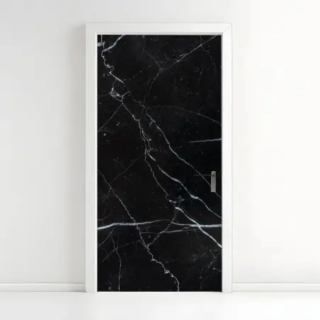 Türaufkleber schwarze marquina marmorstruktur für moderne interieur – Pixers®