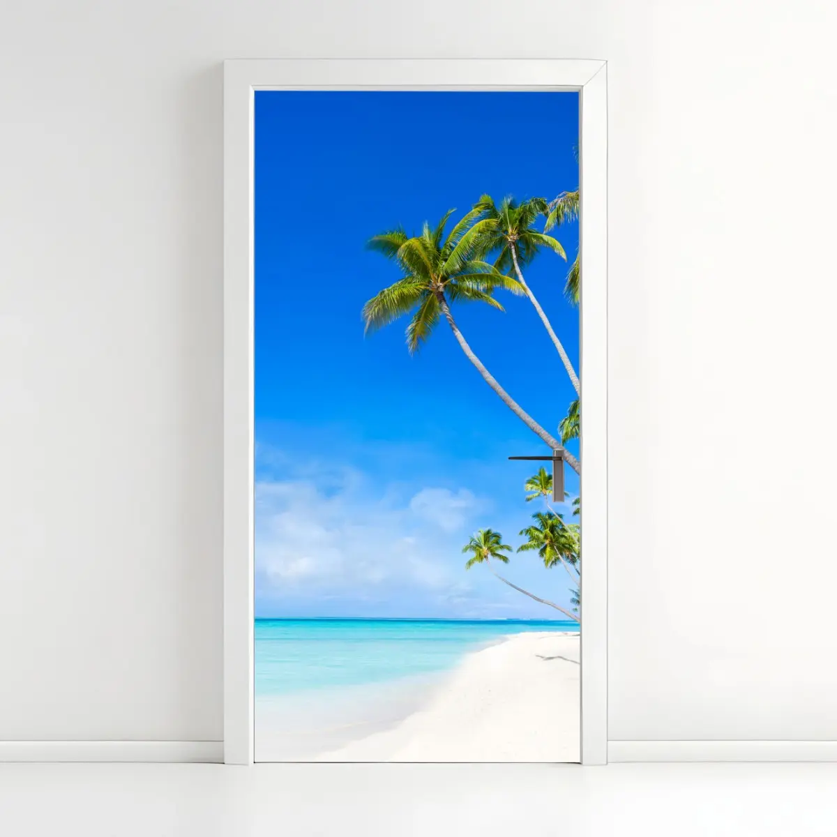 Türaufkleber tropischer palmenstrand – Pixers®