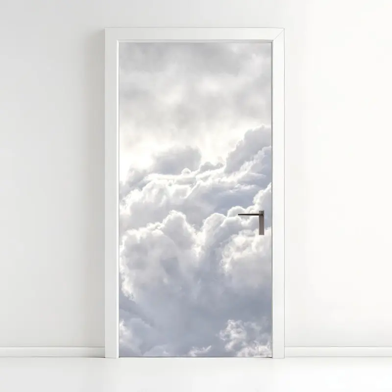 Türaufkleber ätherische wolkenlandschaft