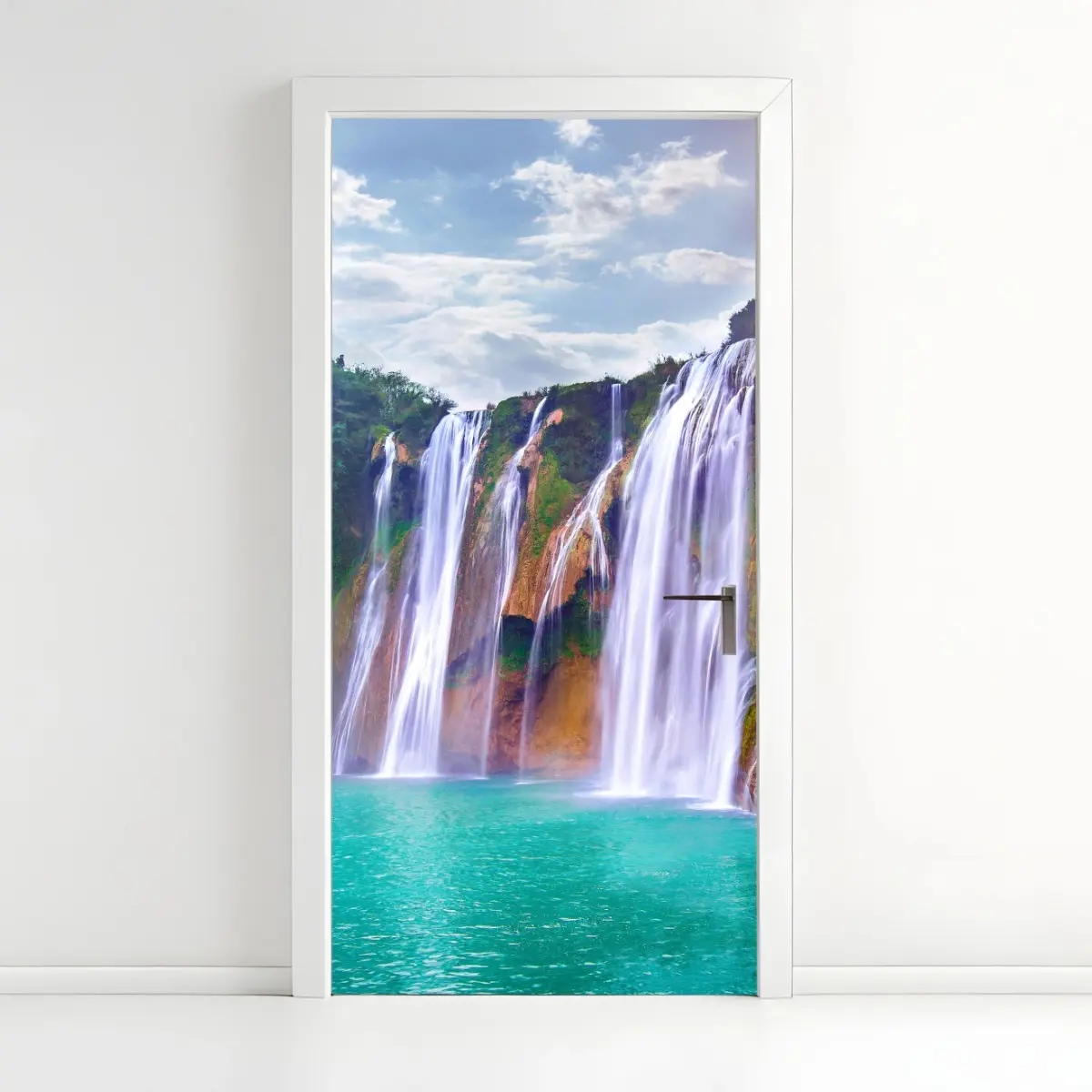 Türaufkleber Jiulong wasserfall türkis kaskade in Luoping, China – Pixers®