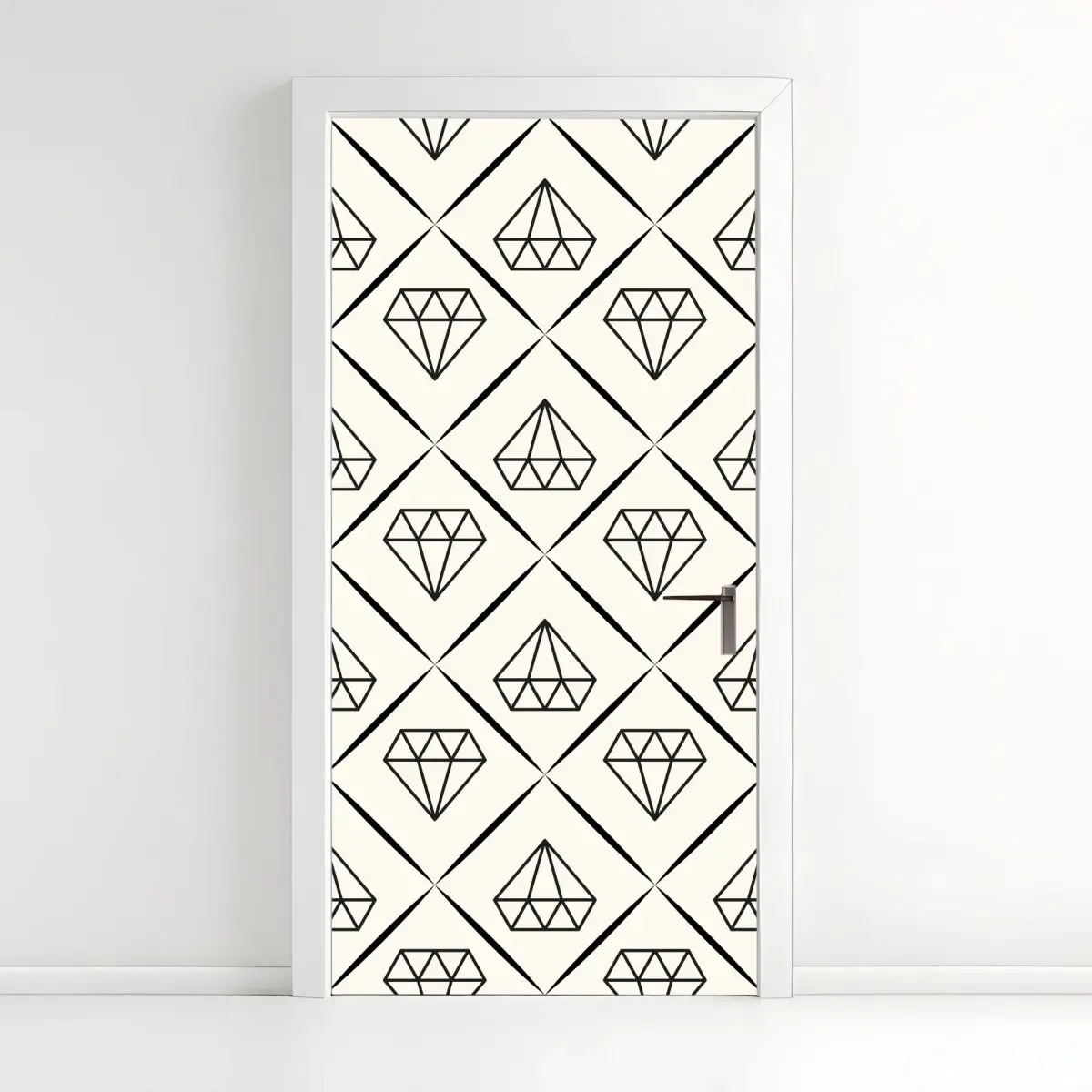 Türaufkleber geometrisches diamantmuster – Pixers®