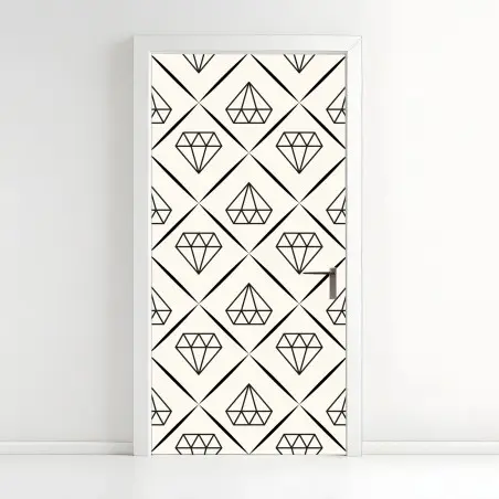 Türaufkleber geometrisches diamantmuster – Pixers®
