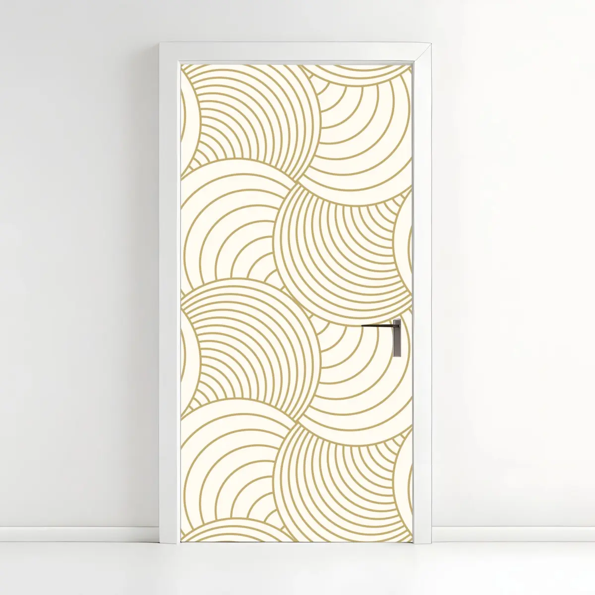 Türaufkleber goldenes art deco kreismuster – Pixers®