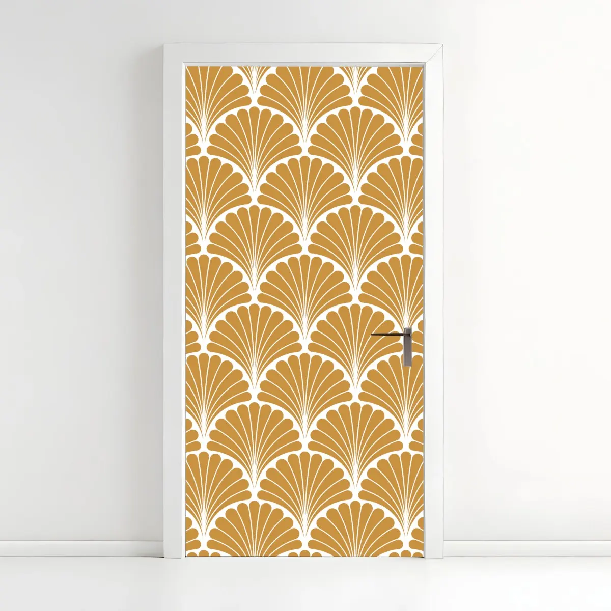 Türaufkleber goldenes fächermuster im art-deco-stil – Pixers®
