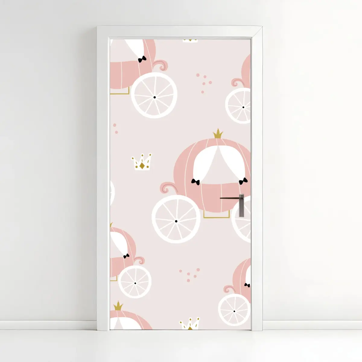 Türaufkleber rosa prinzessinnenkutsche muster – Pixers®