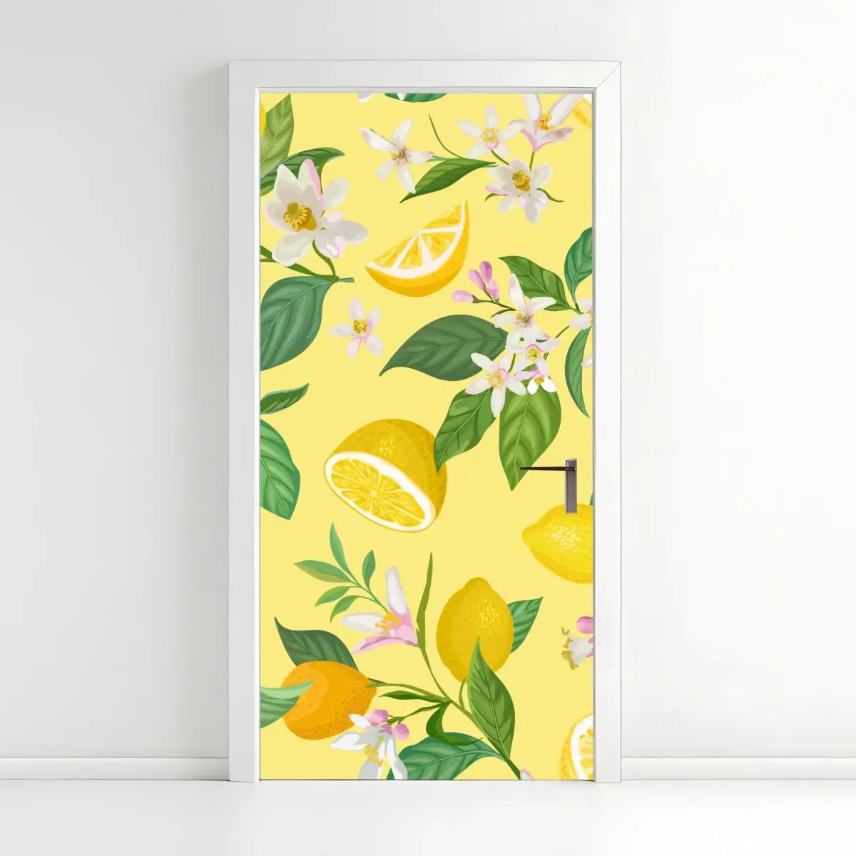 Türaufkleber zitronenblüten botanisches muster – Pixers®