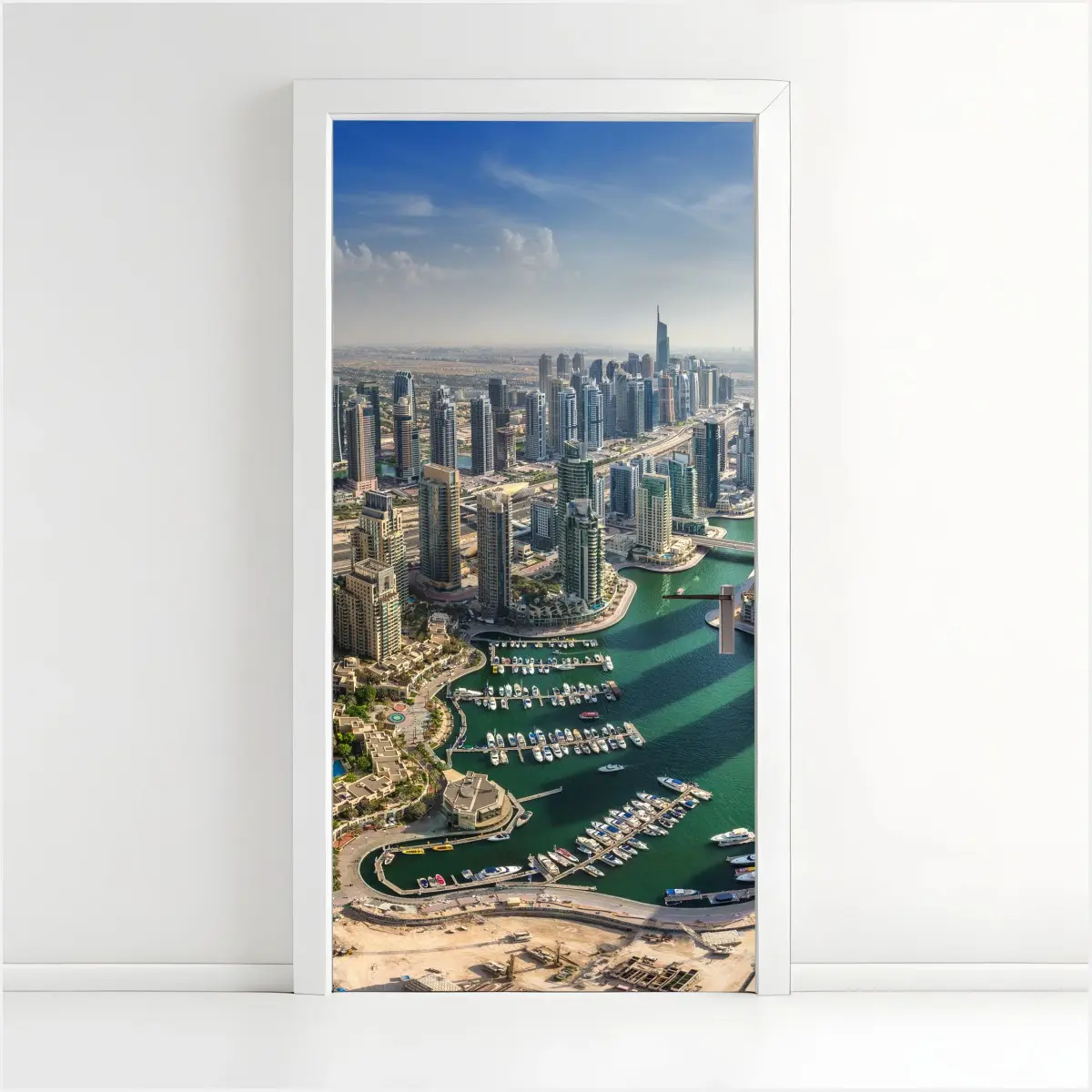 Türaufkleber Dubai Marina panorama skyline – Pixers®